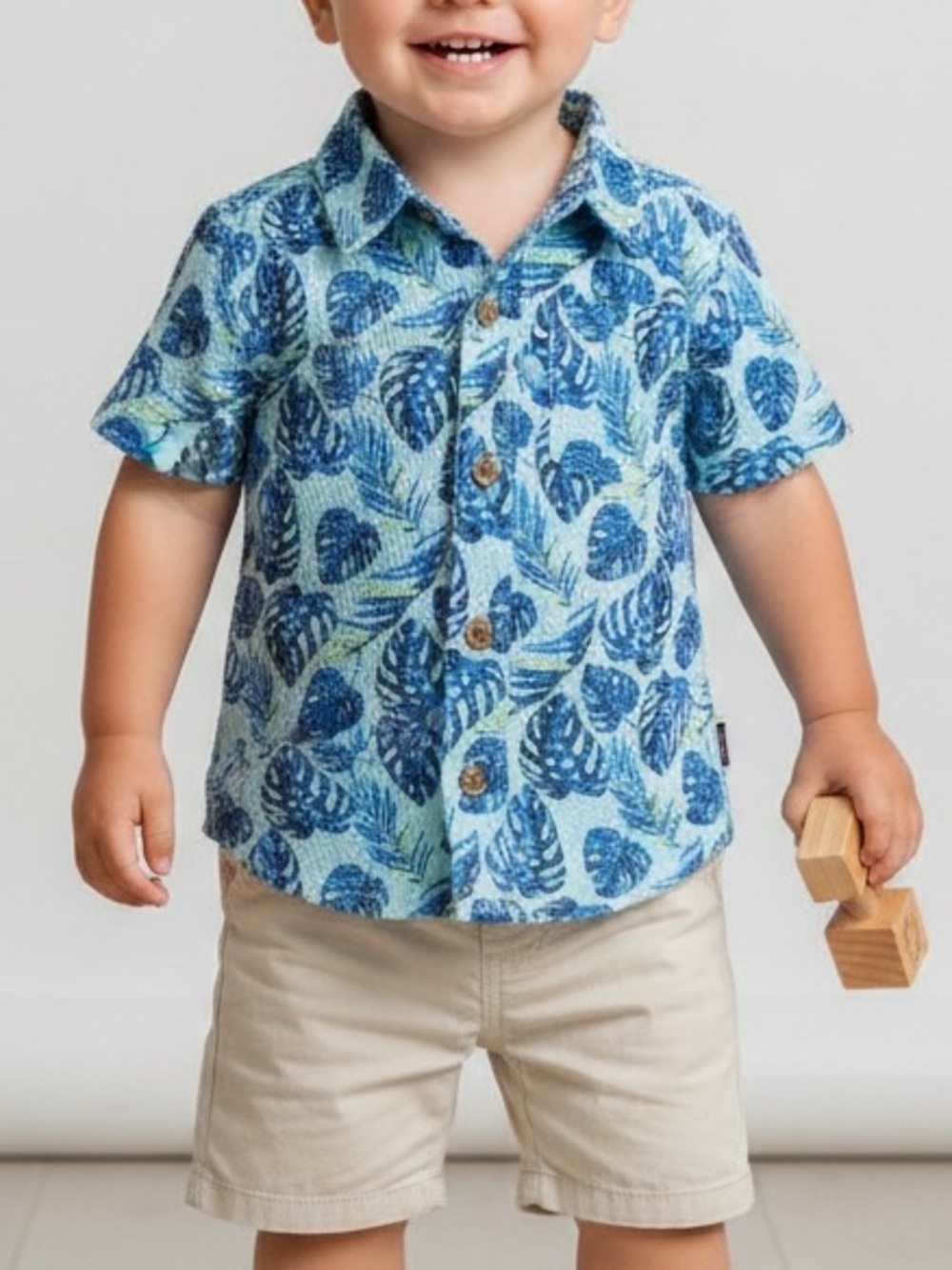 NWOT Wrangler Baby Boys Tropical Hawaiian Shirt 12 Months